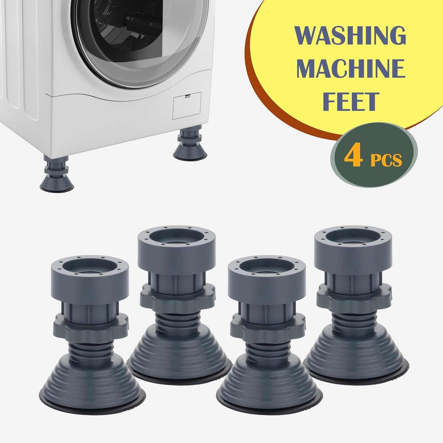 HRK Washing Machine Vibration Feet Pad (Set of 4)