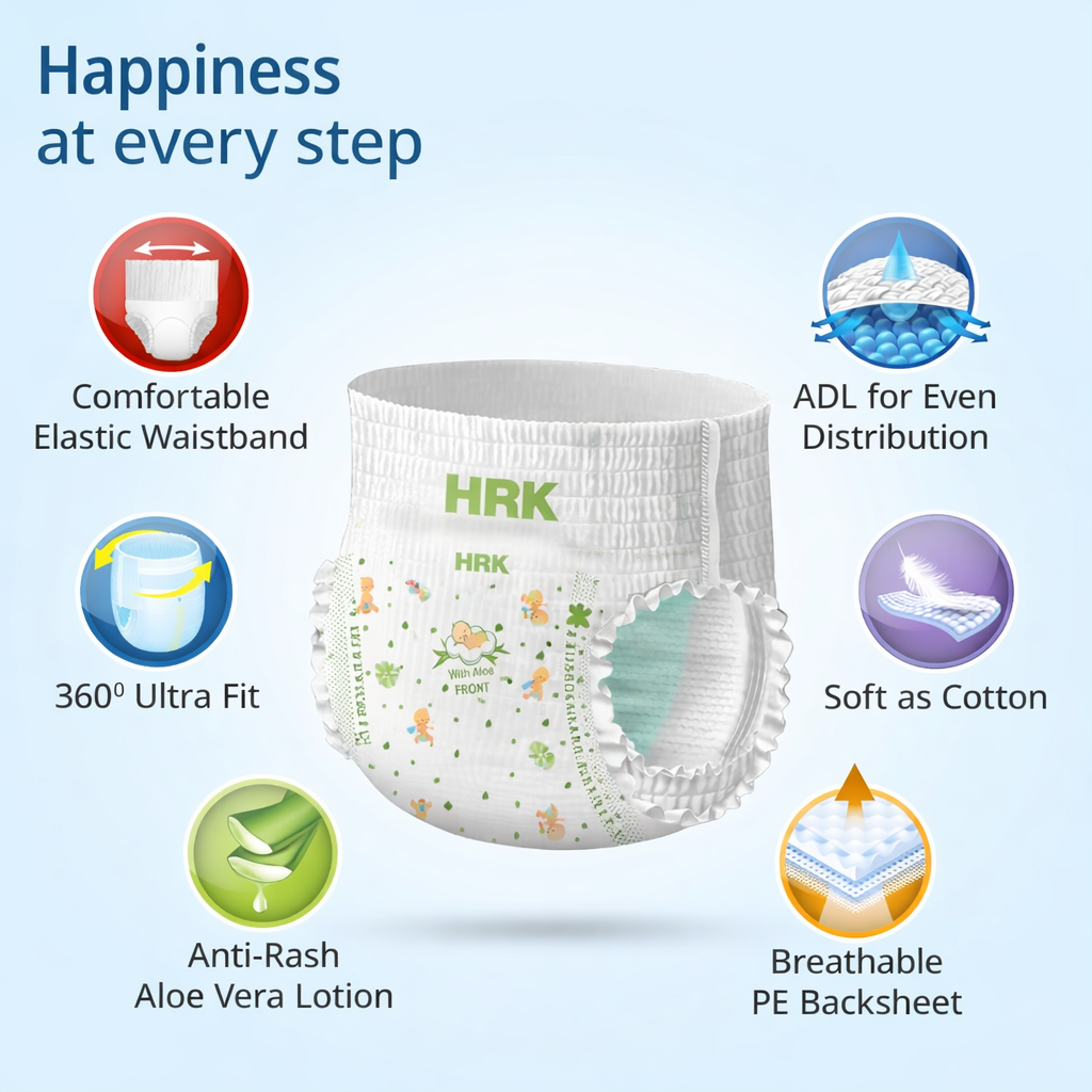 Baby Diaper Pants (24 Count) | 12 Hrs Absorption