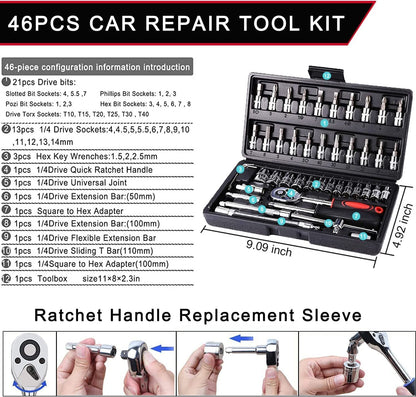 46 in 1 Multi Purpose Hardware Socket Tool Kit