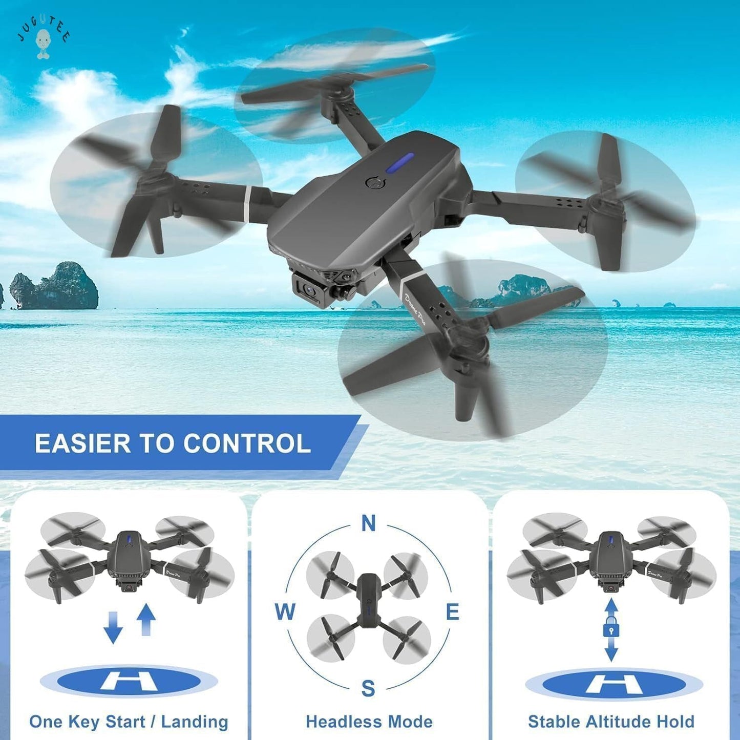 Drone with 4k Camera Foldable 1080P HD Drone with FPV Live Video