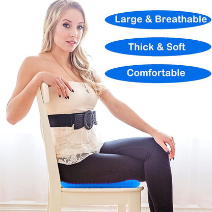 Gel Seat Cushion, Breathable Gel Cushion Chair Pads with Non-Slip Cover