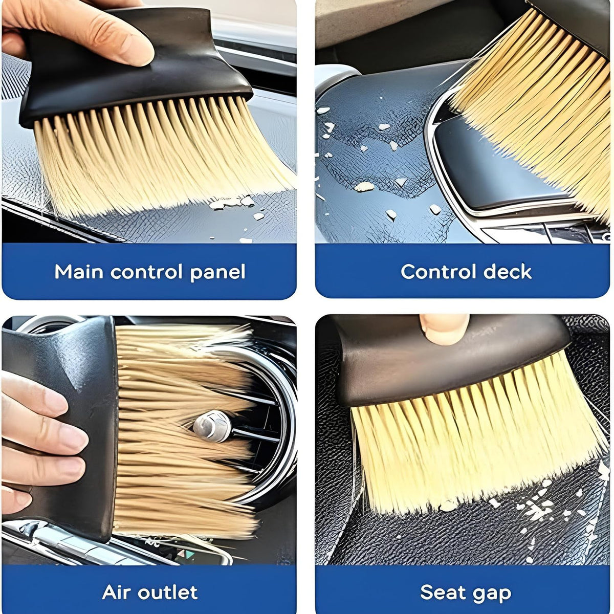 8-Piece Car Cleaning Kit – Duster, Cleaning Brushes, Cloth, Polish & Glass Tablets
