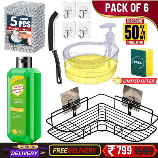 Combo Pack offer  Bathroom and Kitchen Accessories PACK OF 6