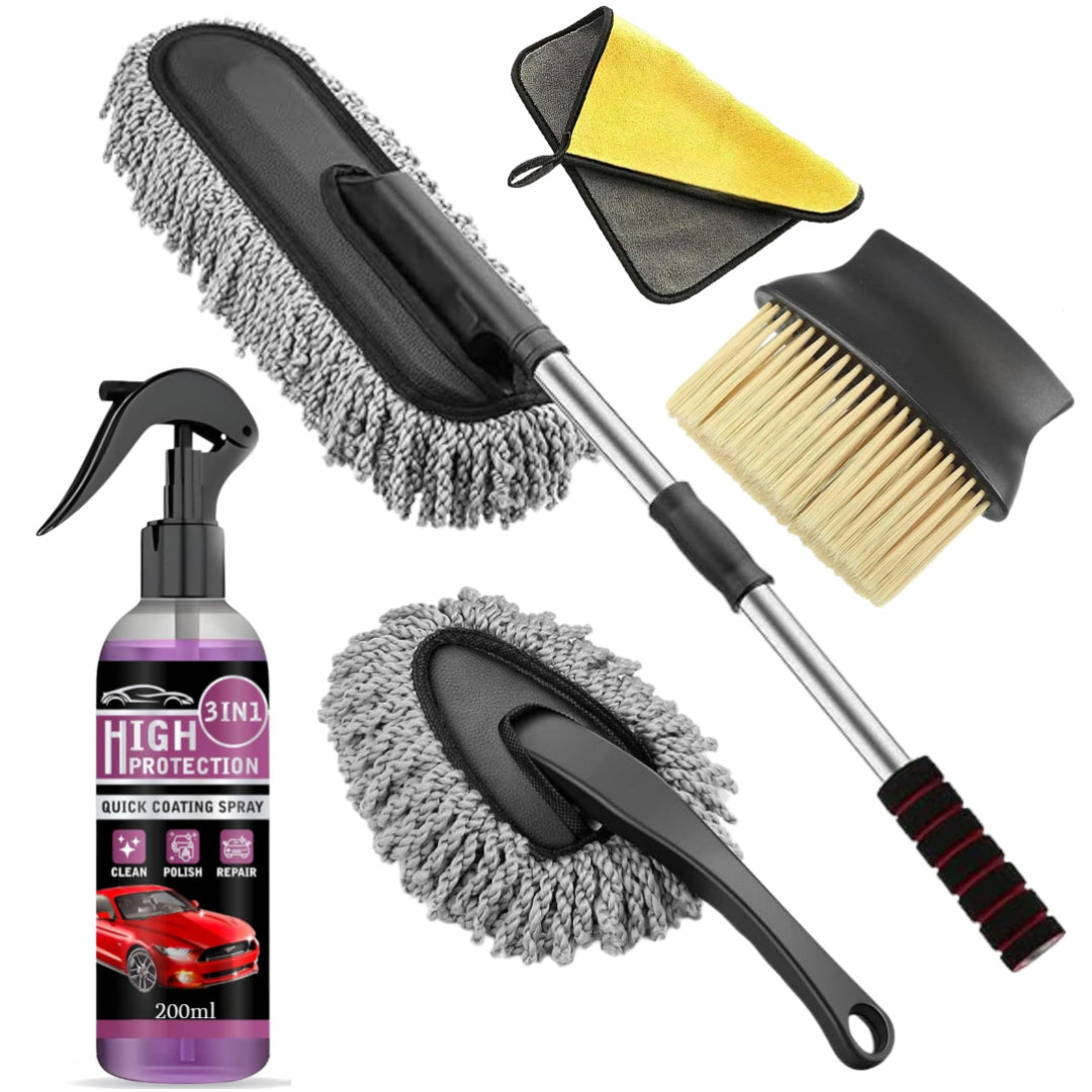 5 PCs Microfiber Car Duster Car Cleaning Kit