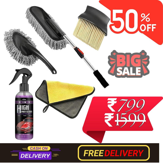 5 PCS Microfiber Car Duster Kit