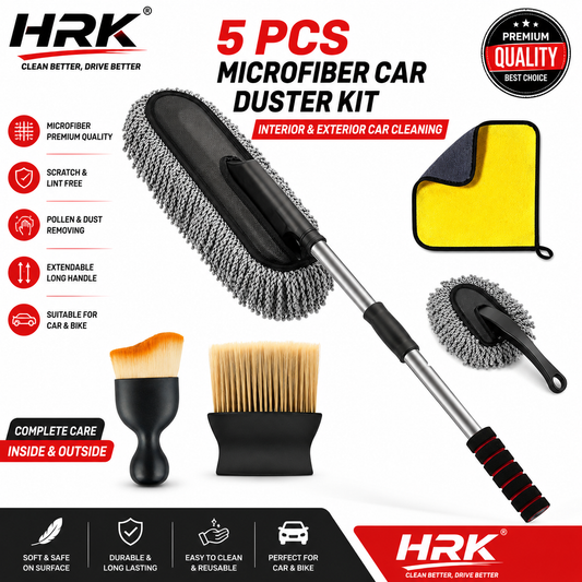5 PCS Microfiber Car Duster Kit